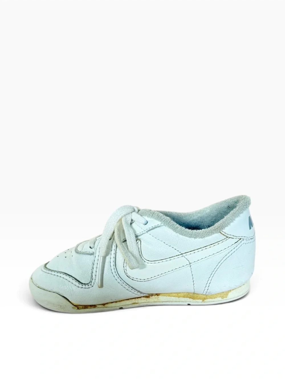 Nike White Leather Scoots Sneakers Vintage 1982 Boy Girl Toddler Size 7.5